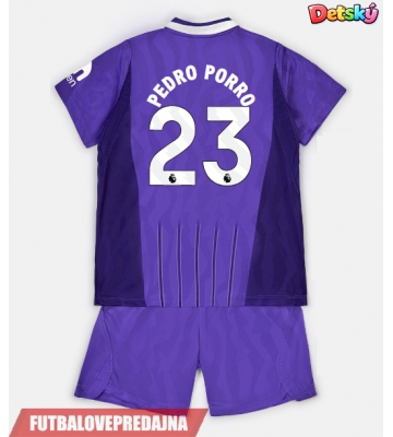 Lacne Dětský Futbalové dres Tottenham Hotspur Pedro Porro #23 2026-27 Krátky Rukáv - Tretina (+ trenírky)